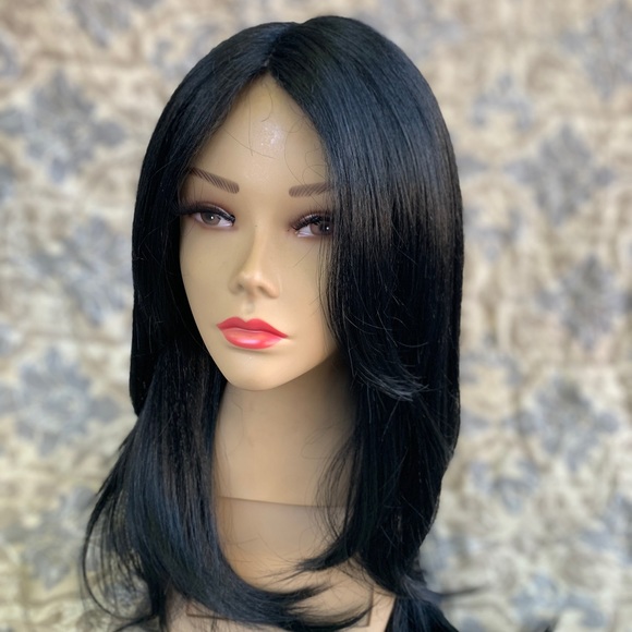 Human Hair Blend Wig